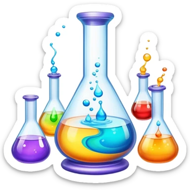 elaborate colorful alchemy setup sticker