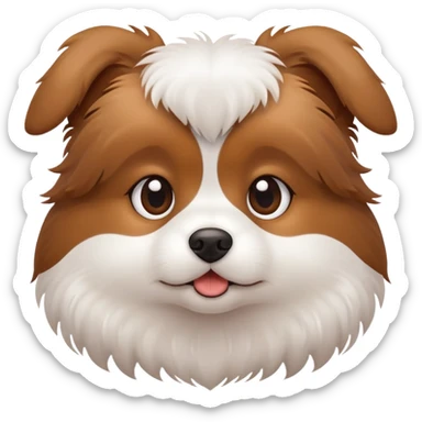 Cute little dog that just woke up sticker