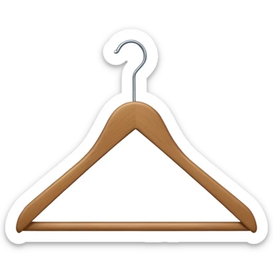 Hanger emoji full wooden and 30°angle sticker