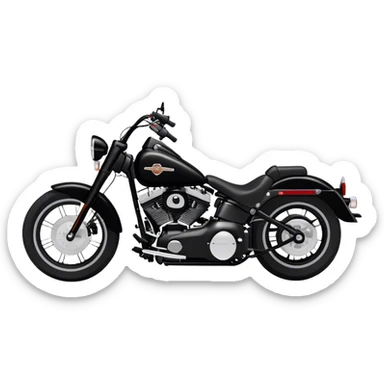 Harley-Davidson Cruiser - Harley-Davidson Softail (Model Year: 2021) (Iconic colour: Black) sticker
