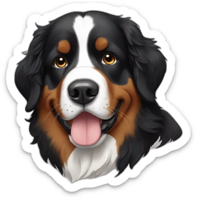 bernese mountain dog with nose freckles sticker