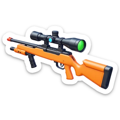 colorful plastic toy sniper rifle sticker