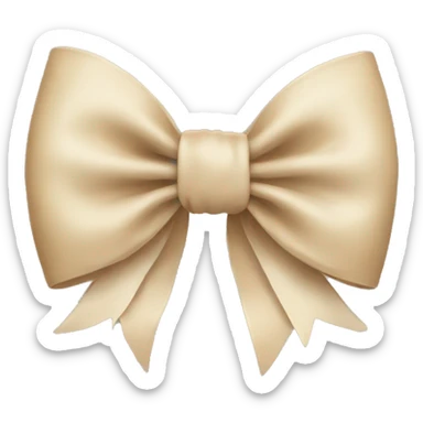 Beige bow  sticker
