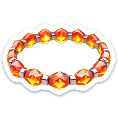 low poly fire bracelet gems sticker