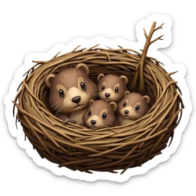 beaver nest sticker