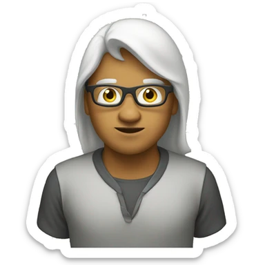 WE in bubble letters sticker