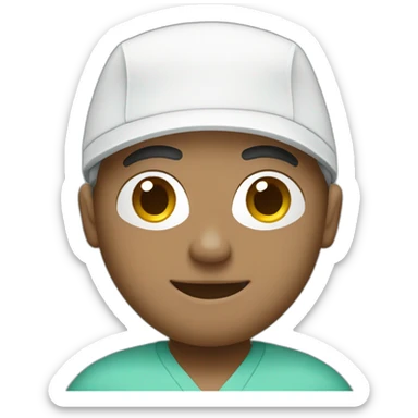 Surgeon white cap sticker