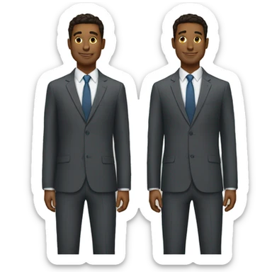 TWO GUYS IN BUSINESS SUITS, BEST FRIENDS VIBE sticker