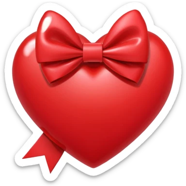heart with a bow, kpop sticker