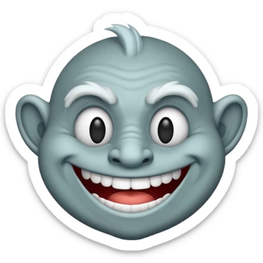 A TROLL FACE EMOJI sticker