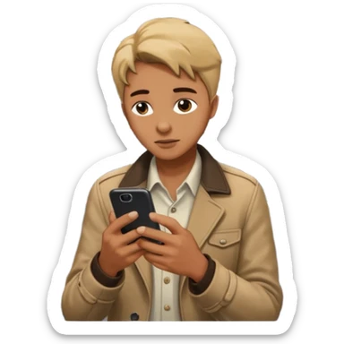 Rider with phone,Metro Riders, inside metro train, no transparent, with background,full image , negative transparent, positive background. sticker