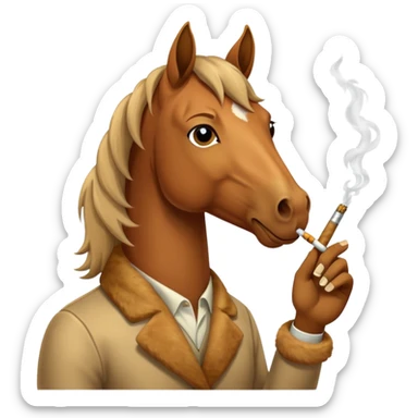 Horse smoking a Joint sticker