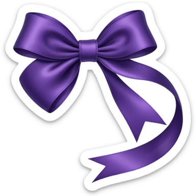 dark purple ribbon sticker