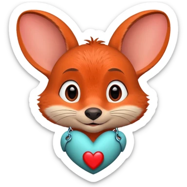 Nick Zootopia enamorado con ojos de corazon sticker