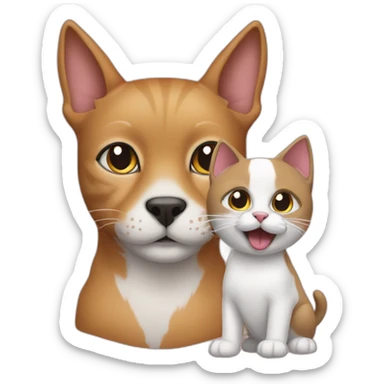 Cat ans doggy sticker