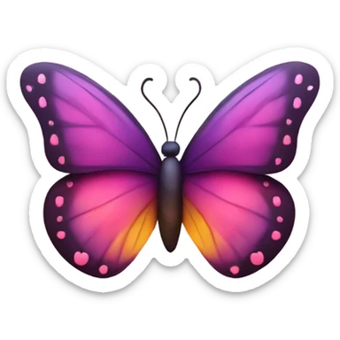 butterfly with hearts sticker