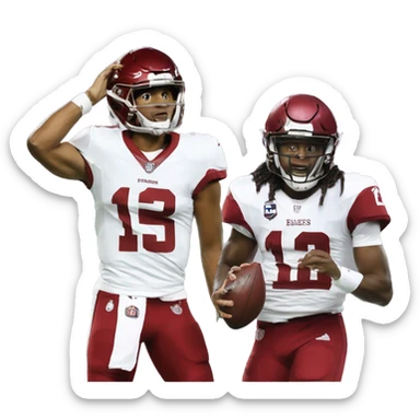 jalen hurts and aj brown eagles winning the super bowl sticker