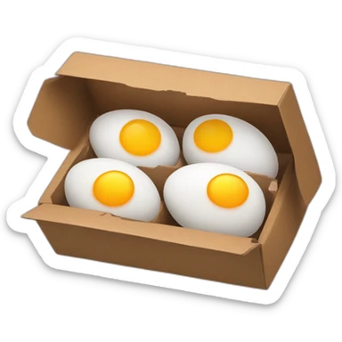 6 eggs box sticker