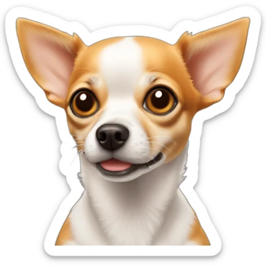 chihuahua crossed with a jack russel orange sticker