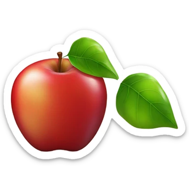 An apple style emoji for collection emails sticker