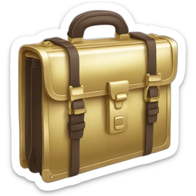 Briefcase filled with gold sticker