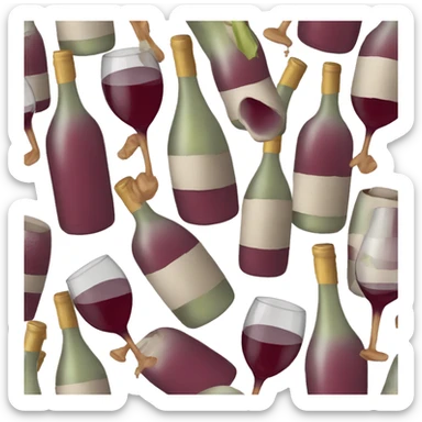 Whining wine sticker