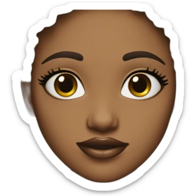 Fille-cheveux noirs -glosse sur les lèvres  sticker