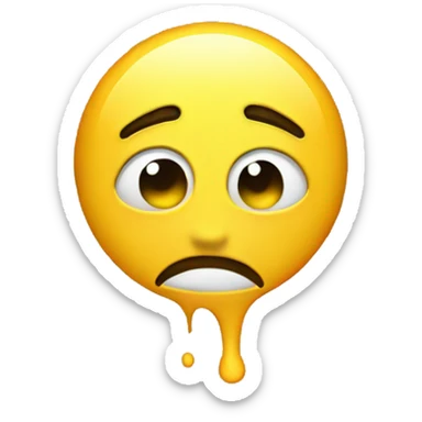 hysterically sad yellow circle face emoji sticker