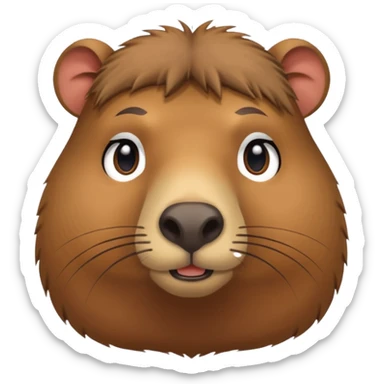 nervous capibara sticker