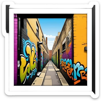 Pedley St Alley graffitti sticker