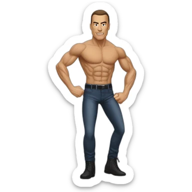 JeanClaude-VanDamme-Kick-perfectly-centered sticker