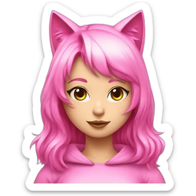 pink-techno-catgirl sticker