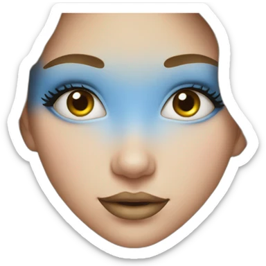 Girl with blue mascara sticker