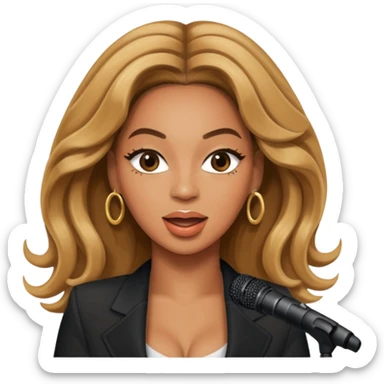  Beyonce singing sticker