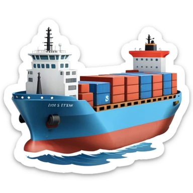 cargo ship sticker