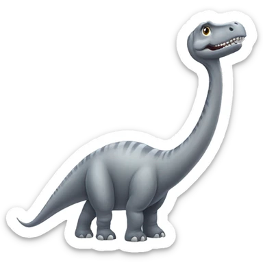 grey brachiosaurus sticker