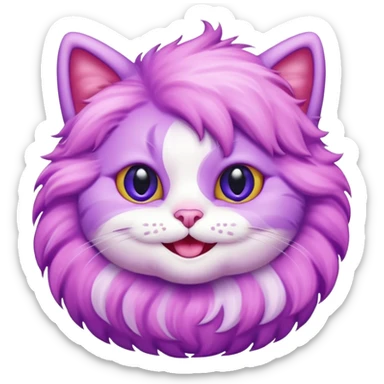 cotton candy cat emoji sticker