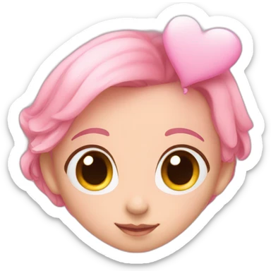 Pink heart with zoé name sticker