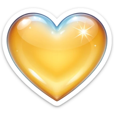 sparkle clear heart emoji sticker