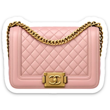 light pink chanel le boy bag sticker