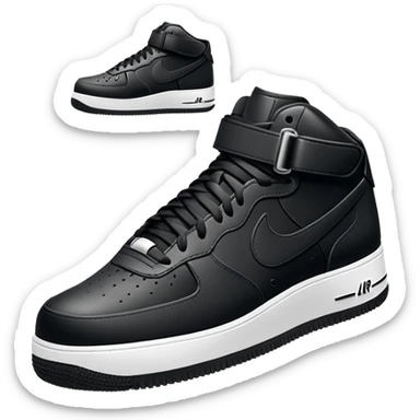 black Nike Air Force 1 shoes sticker
