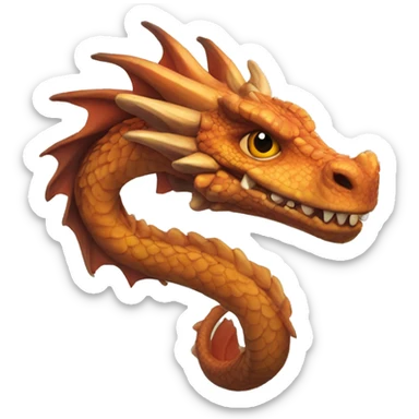 Dragones anaranjados sticker