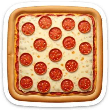 square pepperoni pizz sticker