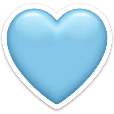 Light blu heart sticker