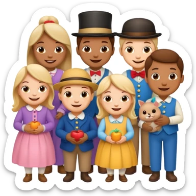 little to peep Nursery Rhyme Characters sticker