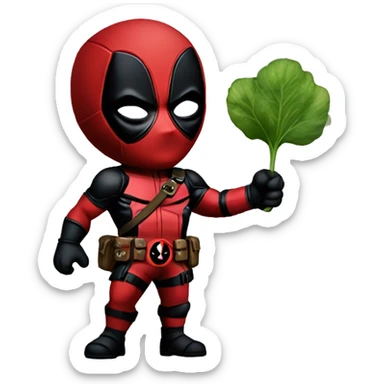 deadpool holding centella sticker
