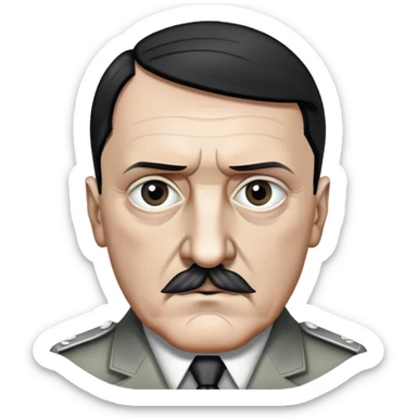 Adolf Hitler-grey skin Reptiloid  sticker