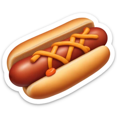 Un perro salchicha dentro de un pan de hotdog sticker