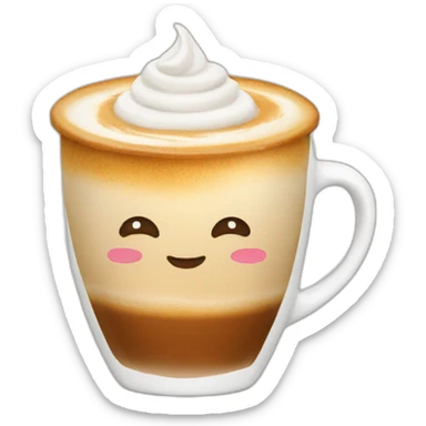 latte and breakfast sticker