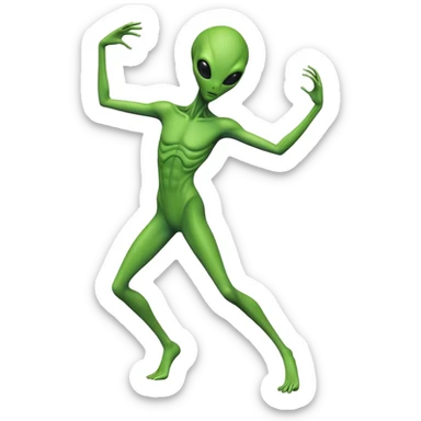 Alien dancing sticker